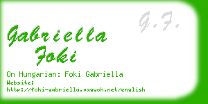 gabriella foki business card